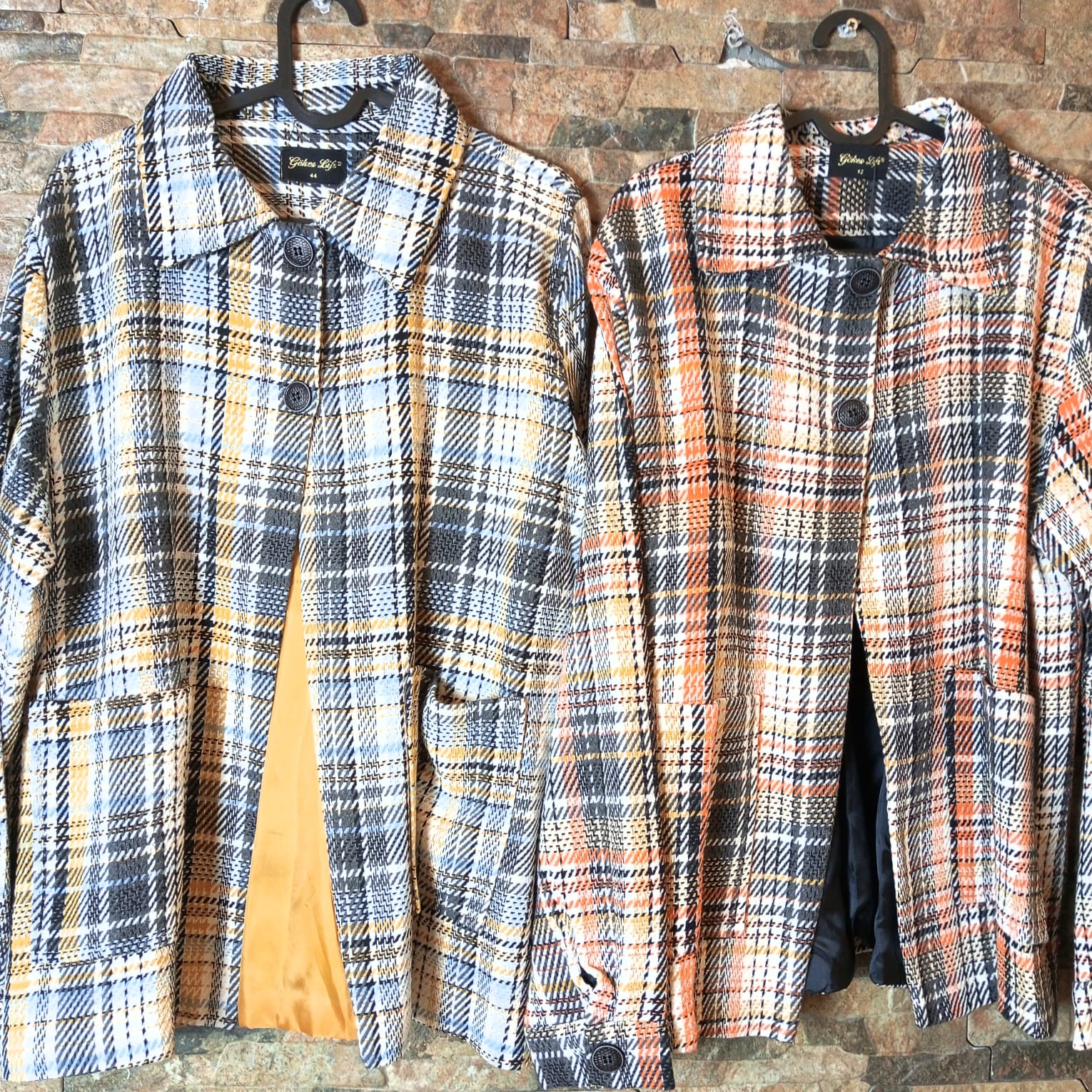 EKOSE RENKLİ ASTARLI CEKET